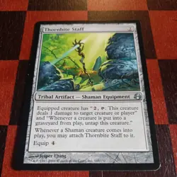 Mtg Thornbite Staff VLP Morningtide Shaman Tribal Magic Card Artifact - Image 2