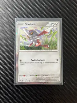 Pokemon Pawniard 148/197 Cosmos Holo Obsidian Flames Gladiantri Obf Flammen - Image 1