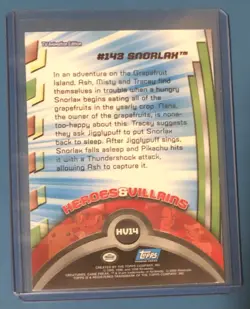 2000 Topps Pokemon Snorlax #HV14 (Non-Holo) - Image 2