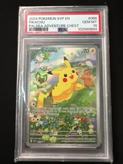 PSA 10 Pokemon 2024 Pikachu #88 Paldea Adventure Chest Promo **FREE SHIPPING** - Image 1