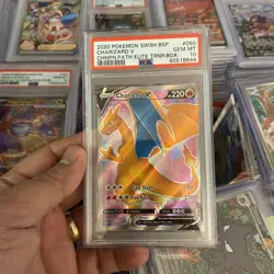 2020 Pokemon Champion's Path Charizard V Full Art Promo PSA 10 - Image 1