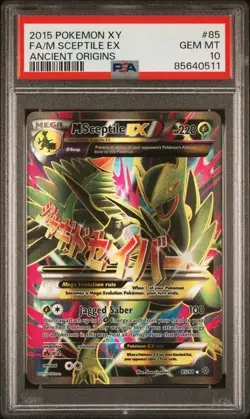 2015 Pokemon XY Ancient Origins Sceptile EX #85 Full Art PSA 10 - Image 1