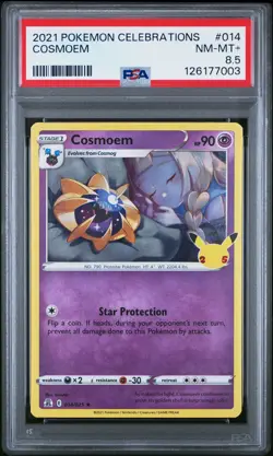 2021 POKEMON CELEBRATIONS #014 COSMOEM PSA 8.5 - Image 1