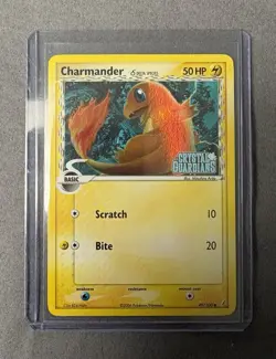 Pokemon 2006 Crystal Guardians Delta Charmander Reverse Holo Stamped 49/100 - Image 1