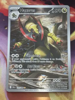 Pokemon Haxorus 147/086 Sv: Black Bolt Illustration Rare Holo 170 HP English - Image 1