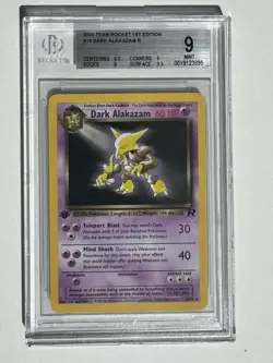2000 Pokemon Team Rocket 1st Edition #018 Dark Alakazam BGS 9 - Image 1