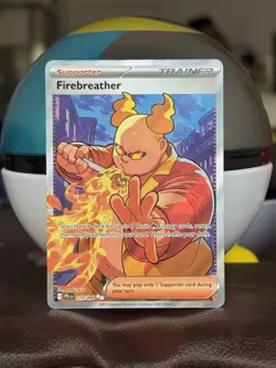 Firebreather PHANTASMAL FLAMES Pokemon TCG PFL 119/094 Illustration Rare Trainer - Image 2
