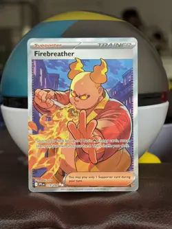 Firebreather PHANTASMAL FLAMES Pokemon TCG PFL 119/094 Illustration Rare Trainer - Image 3