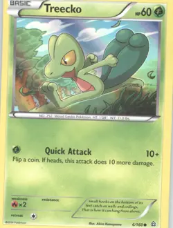 Treecko Reverse Holo Pokemon tcg XY - Primal Clash #6/160 - Image 1
