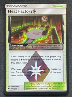 Heat Factory Prism Star Pokemon Lost Thunder 178/214 Prism Rare NM - Image 1