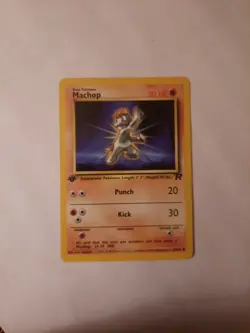 Pokemon Team Rocket 1st Edition Regular Finish Machop 59/82 - Image 1