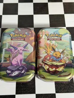 Pokemon Prismatic Evolutions Complete Set of 8 Mini Tins SEALED - Image 4