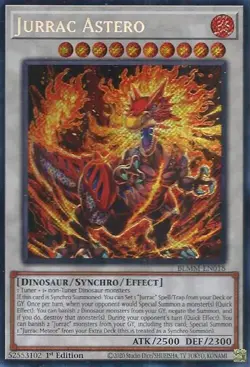 Jurrac Astero BLMM-EN018 YuGiOh Secret Rare 1st Edition Near Mint - Image 1