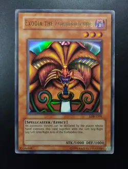 YUGIOH 2003 | EXODIA THE FORBIDDEN ONE | LOB-E101 | OLD PRINT | VG - EXCELLENT - Image 1