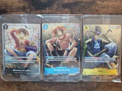 One Piece TCG Three Brothers Promo Set P-073 P-074 P-075 Luffy Ace Sabo Sealed - Image 1