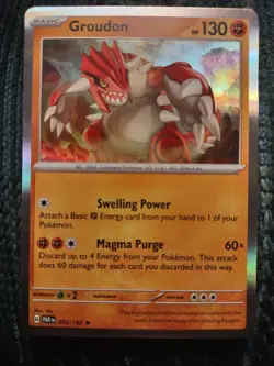 Groudon 093/182 Holo Rare Paradox Rift Pokemon TCG Card - Image 1