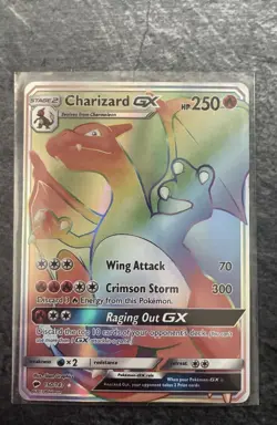 Charizard GX Secret Rare Burning Shadows Pokemon Card cheap near mint condition - Image 1