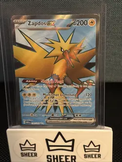 Pokemon TCG Zapdos EX Scarlet & Violet Holo Ultra Rare Card 192/165 - Image 1