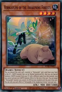 POTE-EN017 VERNUSYLPH OF THE AWAKENING FORESTS SUPER RARE 1ST ED YuGiOh CARD - Image 1