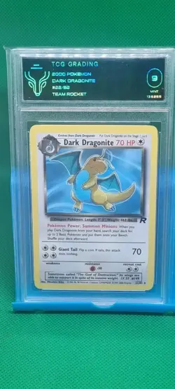 TCG 9 MINT Dark Dragonite 2000 Team Rocket 22/82 Pokemon Card Vintage Graded WOC - Image 1