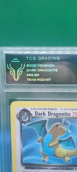 TCG 9 MINT Dark Dragonite 2000 Team Rocket 22/82 Pokemon Card Vintage Graded WOC - Image 3