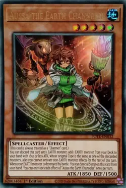 POTE-EN032 AUSSA THE EARTH CHANNELER ULTRA RARE 1ST EDITION YuGiOh CARD - Image 1