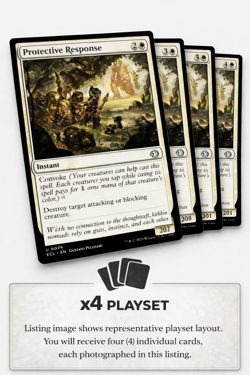 Protective Response X4 [Lorwyn Eclipsed] Magic MTG ECL 0029 NM ⚪ - Image 1