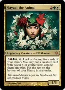 Light Play, English MTG Regular Mayael the Anima Shards of Alara Magic the Gathe - Image 1