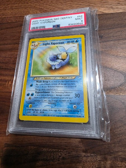2002 Pokemon Neo Destiny #52 Light Vaporeon PSA 9 MINT Graded Card - Image 1