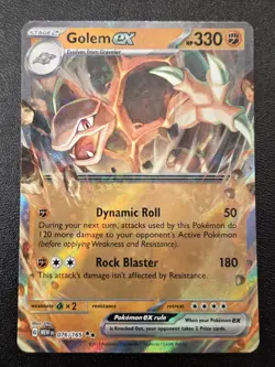 Pokemon TCG - Golem ex - Double Rare SV: Scarlet & Violet 151 076/165 NM - Image 1