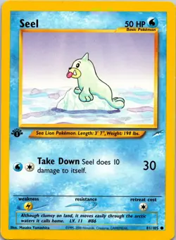 Seel 081/105 Neo Destiny LP Pokemon TCG First Edition - Image 1