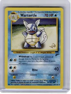 2000 Pokemon—Wartortle #63 Base Set 2—Uncommon Non-Holo (Stamped) [MP] - Image 1