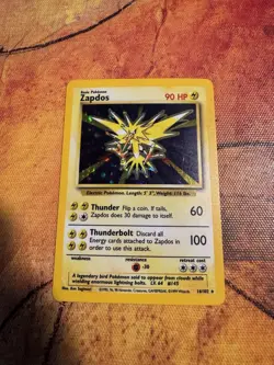 Zapdos Holo Fossil Set | Vintage WOTC Pokemon | Legendary Bird - Image 2
