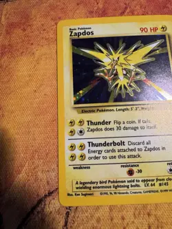 Zapdos Holo Fossil Set | Vintage WOTC Pokemon | Legendary Bird - Image 4