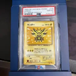 PSA 10 1999 Pokemon Japanese Promo Zapdos ANA Airlines #145 - Image 1