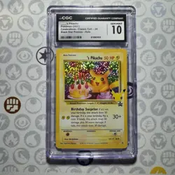 Pokemon Birthday Pikachu Holo Celebrations CGC 10 Gem Mint Black Star Promo ENG - Image 1
