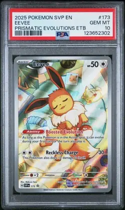 Pokemon PSA 10 Black Star Promo Eevee #173 - Image 1
