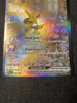 Pokemon Alakazam ex 201/165 Scarlet & Violet 151 Special Illustration Rare EX - Image 3