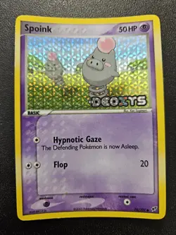 Pokemon EX Deoxys Spoink Stamped Reverse Holo 76/107 NEAR MINT - Image 1