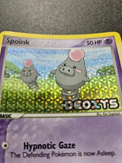 Pokemon EX Deoxys Spoink Stamped Reverse Holo 76/107 NEAR MINT - Image 2