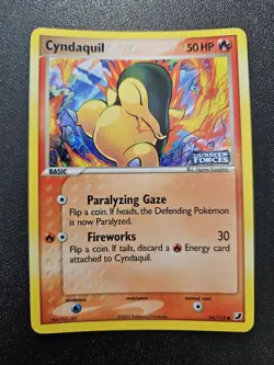 Pokemon EX Unseen Forces Cyndaquil Stamped Reverse Holo 54/115 NEAR MINT - Image 1
