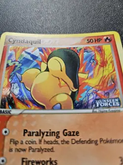 Pokemon EX Unseen Forces Cyndaquil Stamped Reverse Holo 54/115 NEAR MINT - Image 2