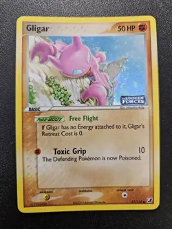 Pokemon EX Unseen Forces Gligar Stamped Reverse Holo 57/115 NEAR MINT - Image 1