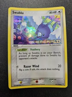 Pokemon EX Emerald Swablu Stamped Reverse Holo 67/106 NEAR MINT - Image 1