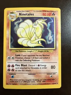 Ninetales 12/102 Holo Rare DMG Pokemon TCG Base Set WOTC DMG - Image 1