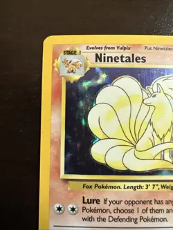 Ninetales 12/102 Holo Rare DMG Pokemon TCG Base Set WOTC DMG - Image 2
