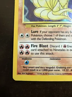 Ninetales 12/102 Holo Rare DMG Pokemon TCG Base Set WOTC DMG - Image 5