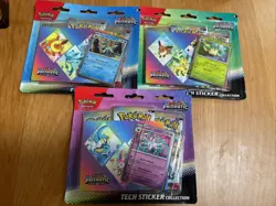 💥POKEMON PRISMATIC EVOLUTIONS TECH STICKER SET 3 PACK BRAND NEW💥 - Image 1