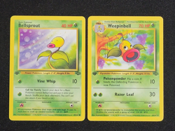 Pokemon 1st Edition Bellsprout 49/64 Weepinbell 48/64 Jungle Set Non Holo LP - Image 1
