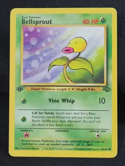 Pokemon 1st Edition Bellsprout 49/64 Weepinbell 48/64 Jungle Set Non Holo LP - Image 3